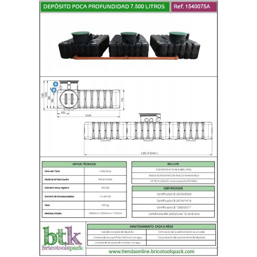 Depósito para agua 7500 litros poca profundidad [3]
