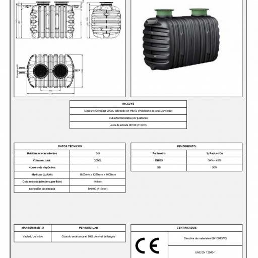 Fosa séptica ESTANCA 2000 litros [1]