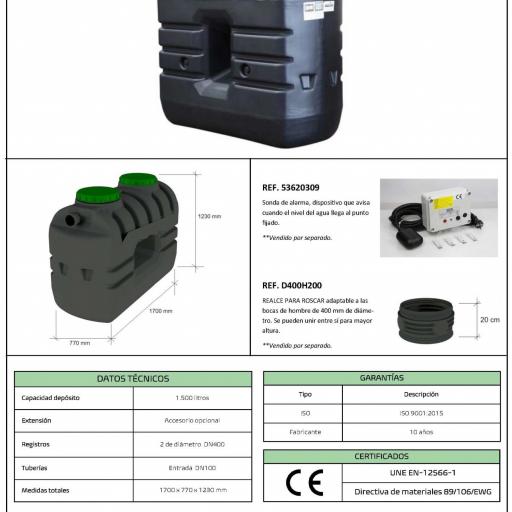 Fosa séptica ESTANCA 1500 litros [2]