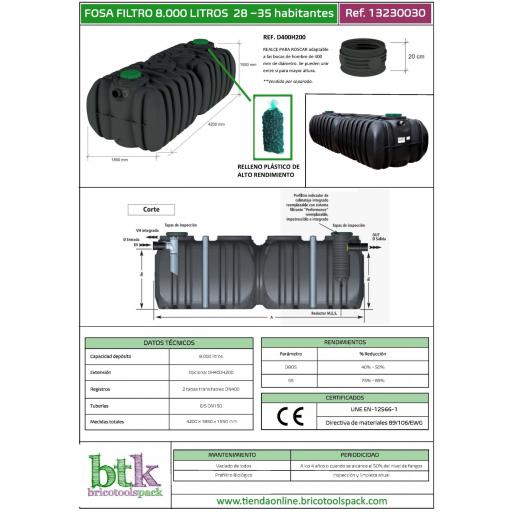 Fosa Séptica con filtro 8000 litros homologada con marcado CE [3]