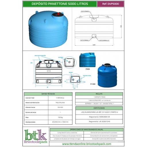 Depósito de 5000 litros vertical polietileno agua potable [2]