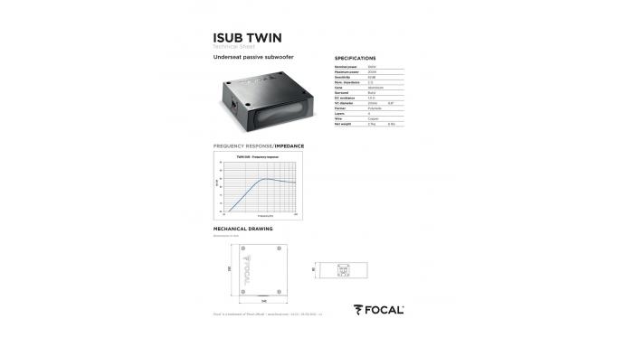 Focal ISUB TWIN para bajo asiento  ( no incluye ampli) [2]