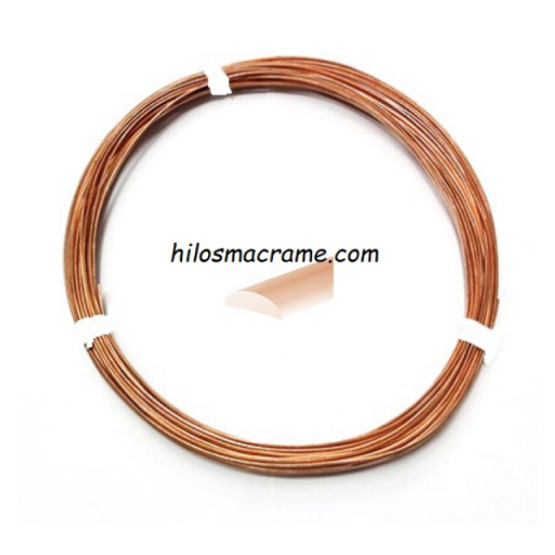 Alambre de Cobre Media Caña Cinta Blanco 3.2x1.5mm [0]