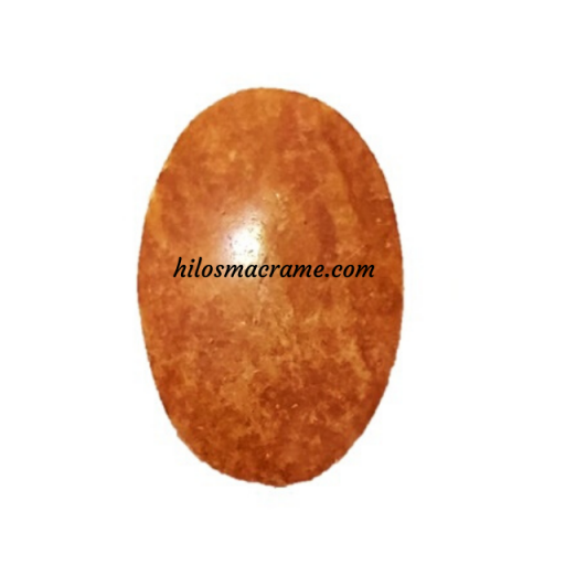 Piedra Ranurada Jaspe Naranja Oval