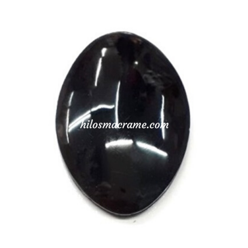 Piedra Ranurada Obsidiana  Oval