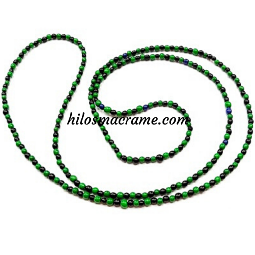 Collar Semilla Achira  Bicolor Verde y Negro [0]