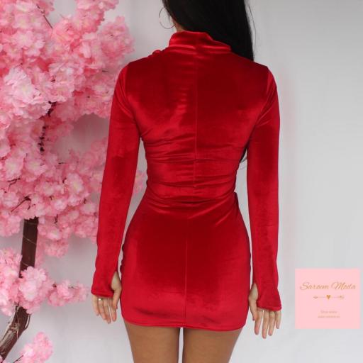 Vestido Terciopelo Rous Rojo [3]