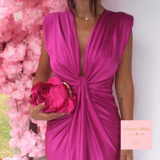 Vestido Damia Fucsia Satinado [3]