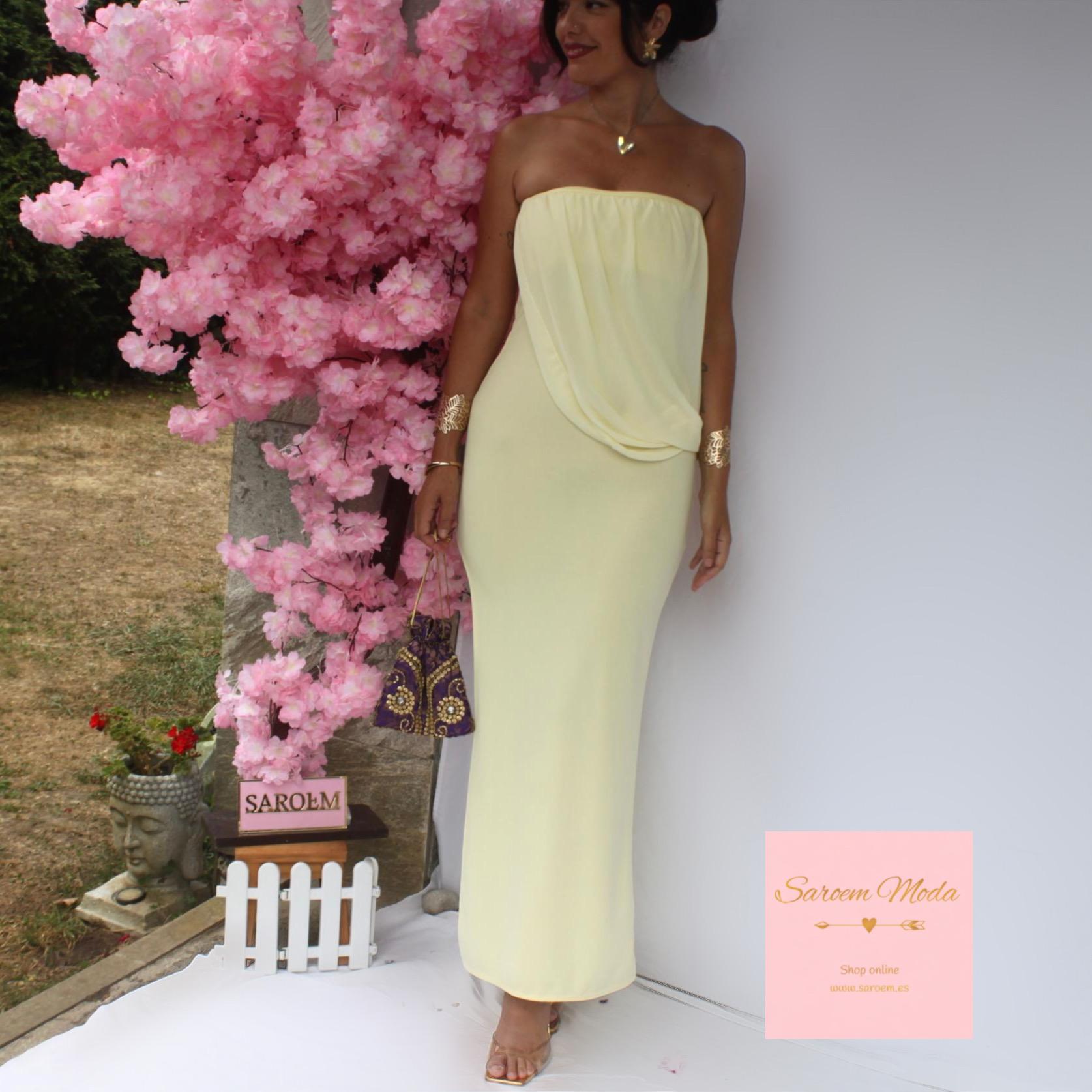 Vestido Mónaco Amarillo Pastel