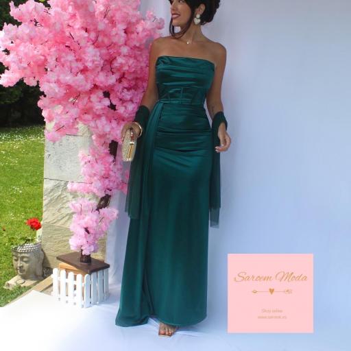 Vestido Nin Verde Oscuro