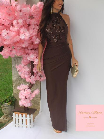 Vestido Eladia Marrón
