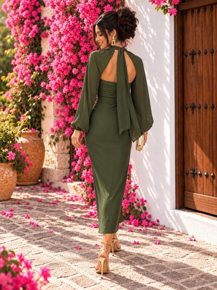 Vestido Yeva Verde Caqui [2]