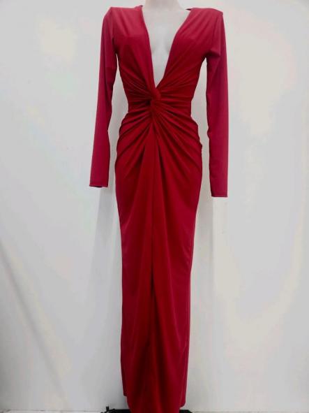 Vestido Nudo Rojo Vino [3]
