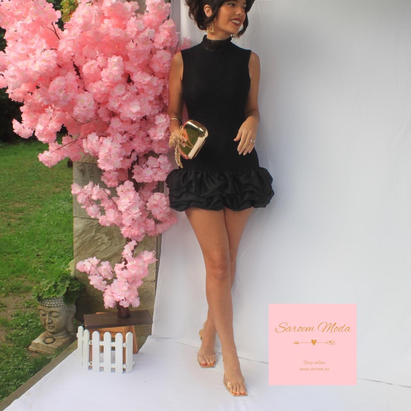 Mini Vestido Encaje Negro