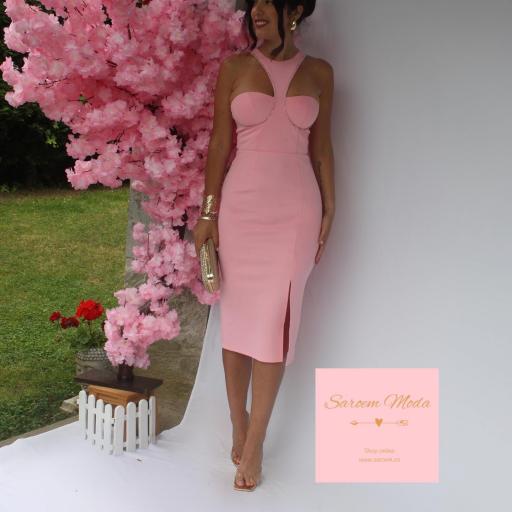 Vestido Strass Rosa Pastel  [2]