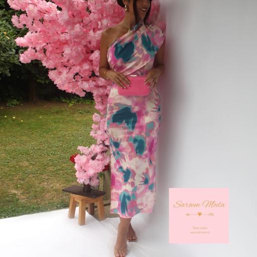 Vestido Samara Estampado Rosa