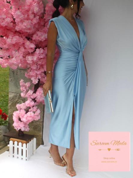 Vestido Damia Azul Bebé Satinado [0]