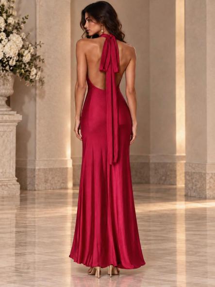 Vestido Ness Rojo Granate [1]