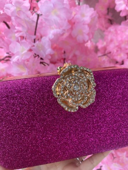 Bolso Fiesta Glitter Flor Fucsia [3]