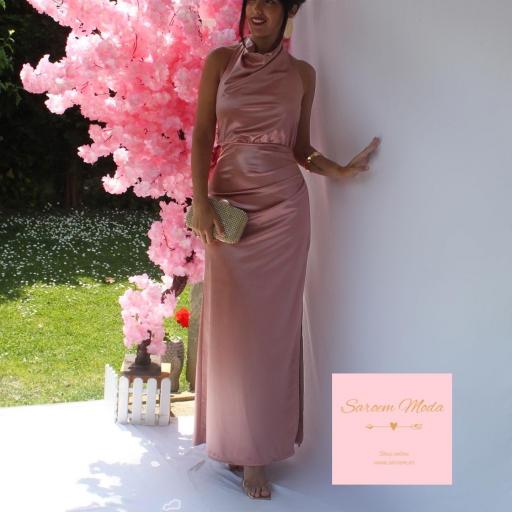 Vestido Ava Rosa Maquillaje
