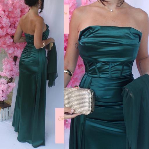 Vestido Nin Verde Oscuro [3]