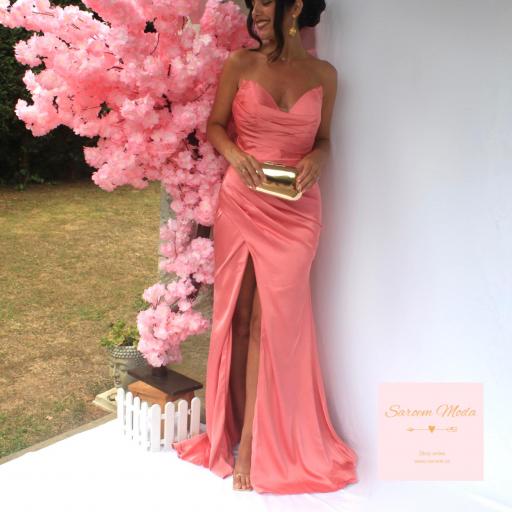 Vestido Fira Rosa Salmón 