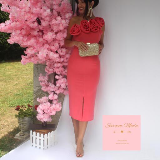 Vestido Loto Coral 