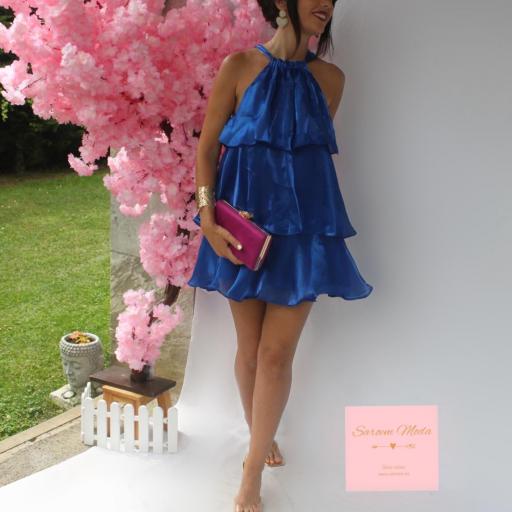 Mini Vestido Mimosa Azul