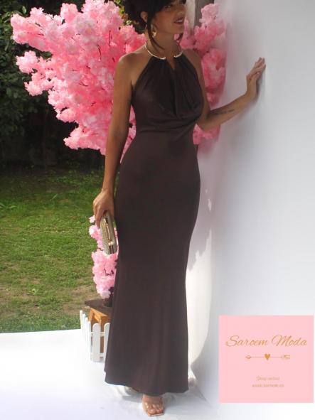 Vestido Lin Marrón Chocolate [3]