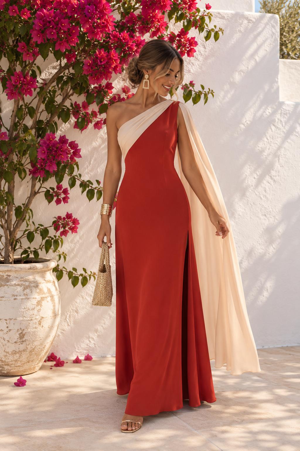 Vestido Ella Teja/Beige
