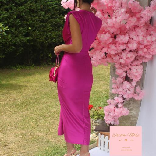 Vestido Damia Fucsia Satinado [2]