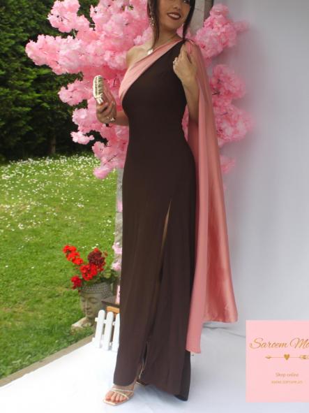 Vestido Ella Marrón/Salmón [5]
