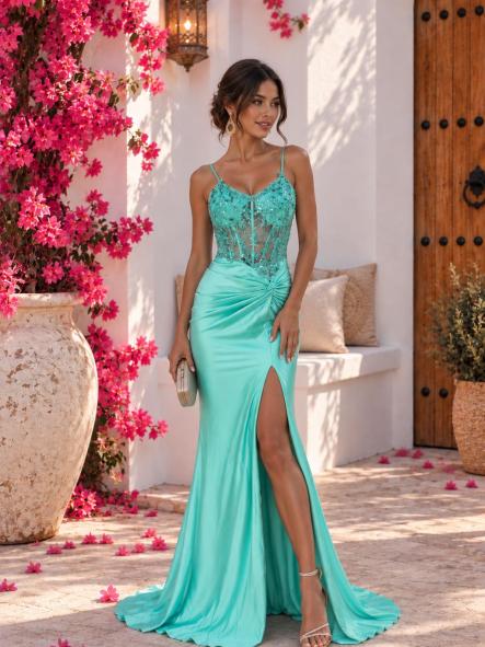 Vestido Frozen Aguamarina [0]