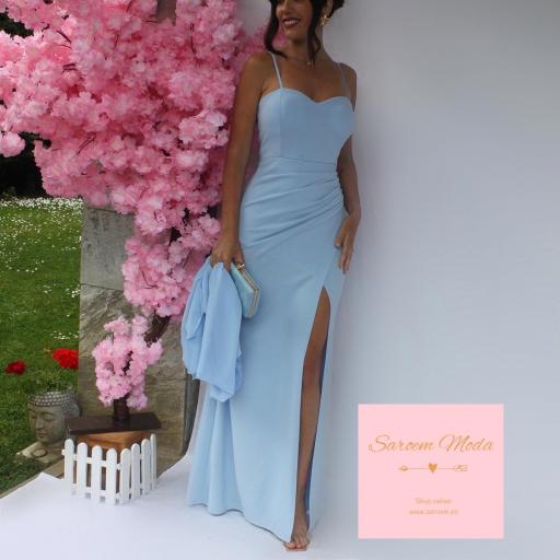 Vestido Dama Celeste