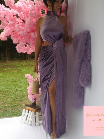 Vestido Agnes Terciopelo Lila [2]