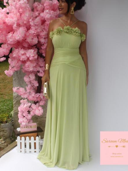 Vestido Amelia Verde Manzana [1]