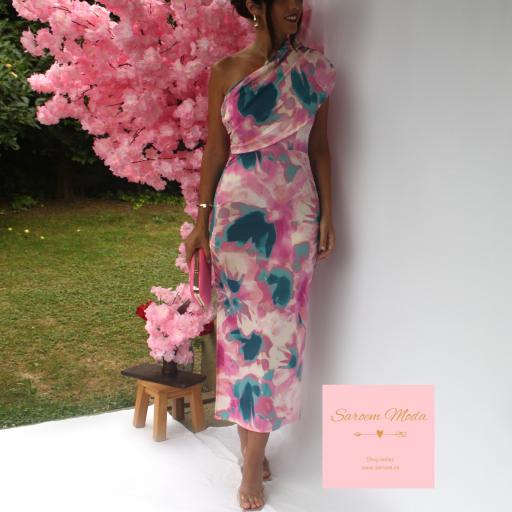 Vestido Samara Estampado Rosa [2]