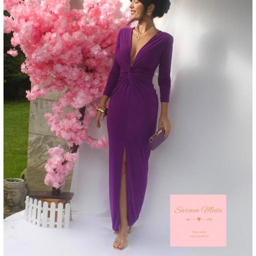 Vestido Nudo Morado