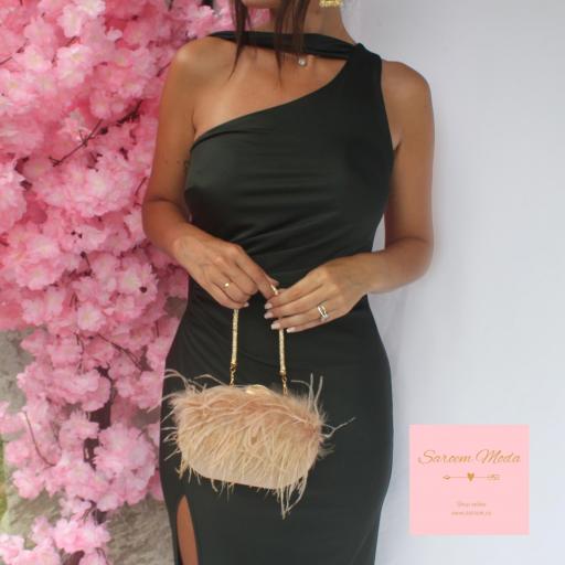 Bolso Plumas Beige [2]