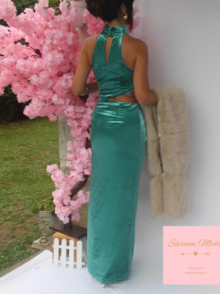 Vestido Agnes Terciopelo Turquesa [2]