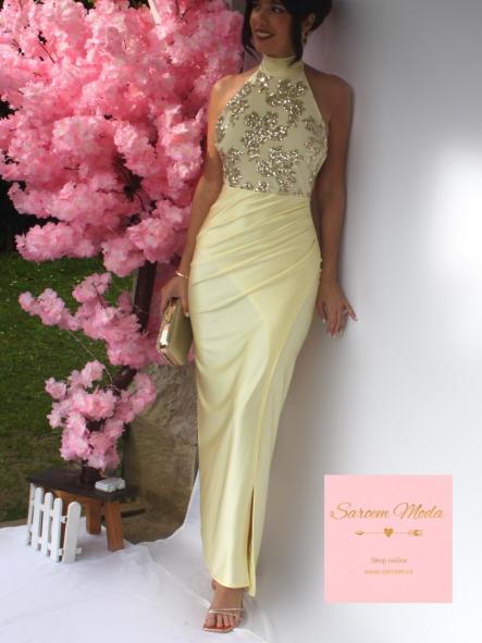 Vestido Eladia Amarillo Pastel