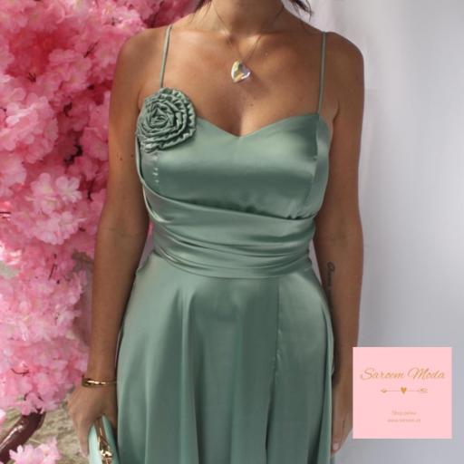 Vestido Imogen Verde Basil  [4]