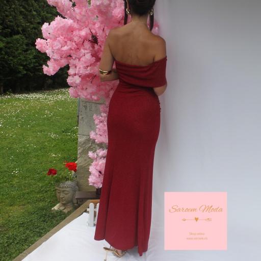 Vestido Támesis Glitter Vino [3]