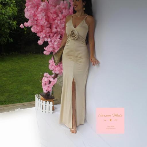 Vestido Ariel Beige/Oro [2]