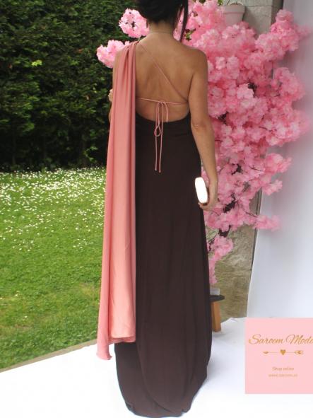 Vestido Ella Marrón/Salmón [2]