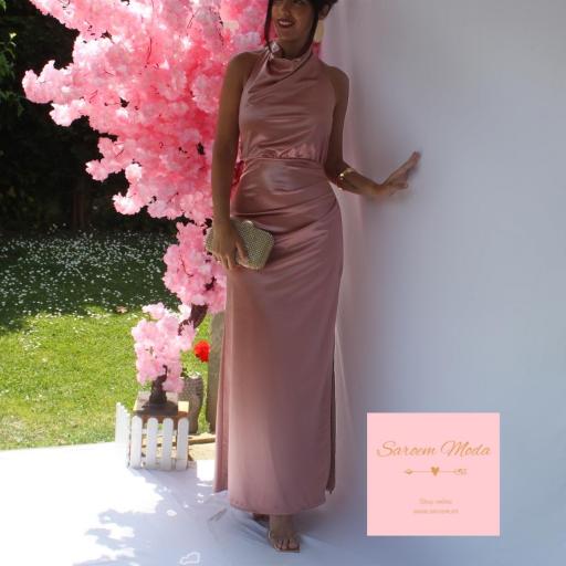 Vestido Ava Rosa Maquillaje