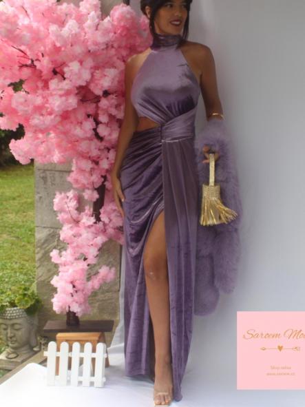 Vestido Agnes Terciopelo Lila [0]