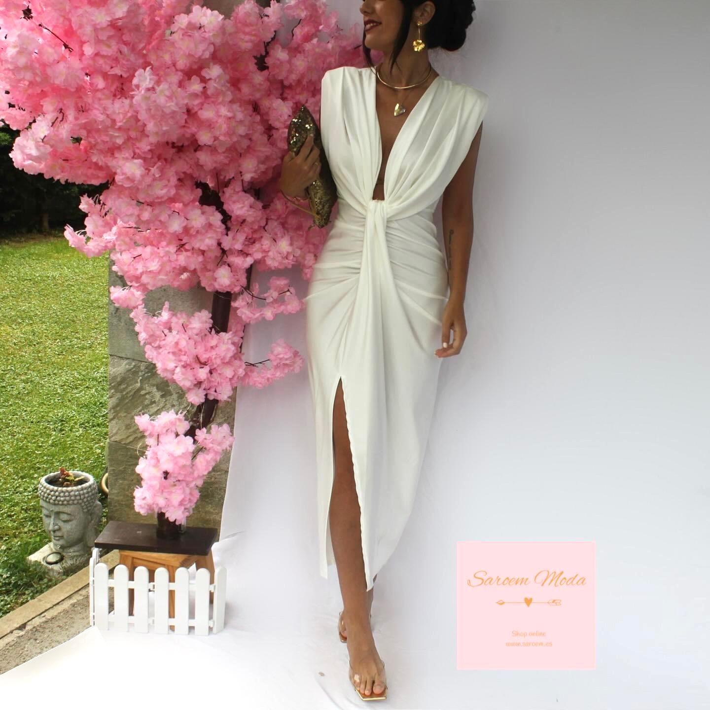 Vestido Damia Blanco Satinado