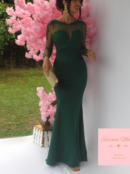 Vestido Clady Verde Botella [0]