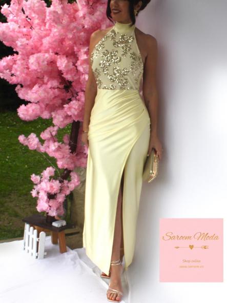 Vestido Eladia Amarillo Pastel [1]